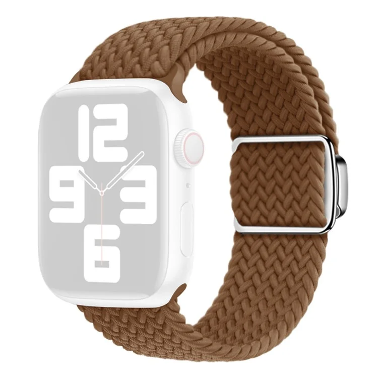 Watch Strap for Apple Watch Series 10 42mm / 9 8 7 41mm / SE (2023) SE (2022) SE 6 5 4 40mm / 3 2 1 38mm Magnetic Buckle Watch Band - Brown