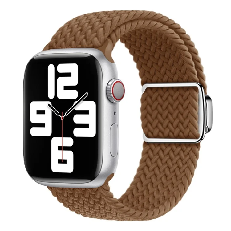 Watch Strap for Apple Watch Series 10 42mm / 9 8 7 41mm / SE (2023) SE (2022) SE 6 5 4 40mm / 3 2 1 38mm Magnetic Buckle Watch Band - Brown