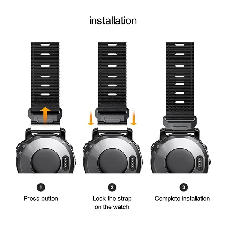 Banda de relógio de lona de náilon para Garmin Fenix 7 / Forerunner 965 / 955 / 945 / 935 Pulseira de liberação rápida - Preto / Cinza