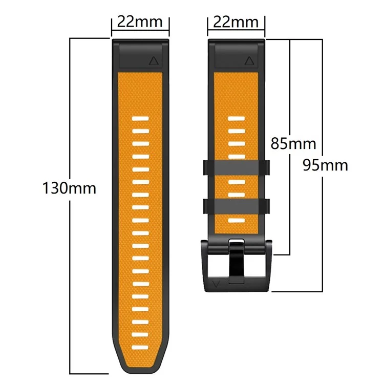 For Garmin Fenix 7 / Forerunner 965 / 955 / 945 / 935 Armband Diamond Texture Silicone Dual-Color Watch Strap - Black + Red