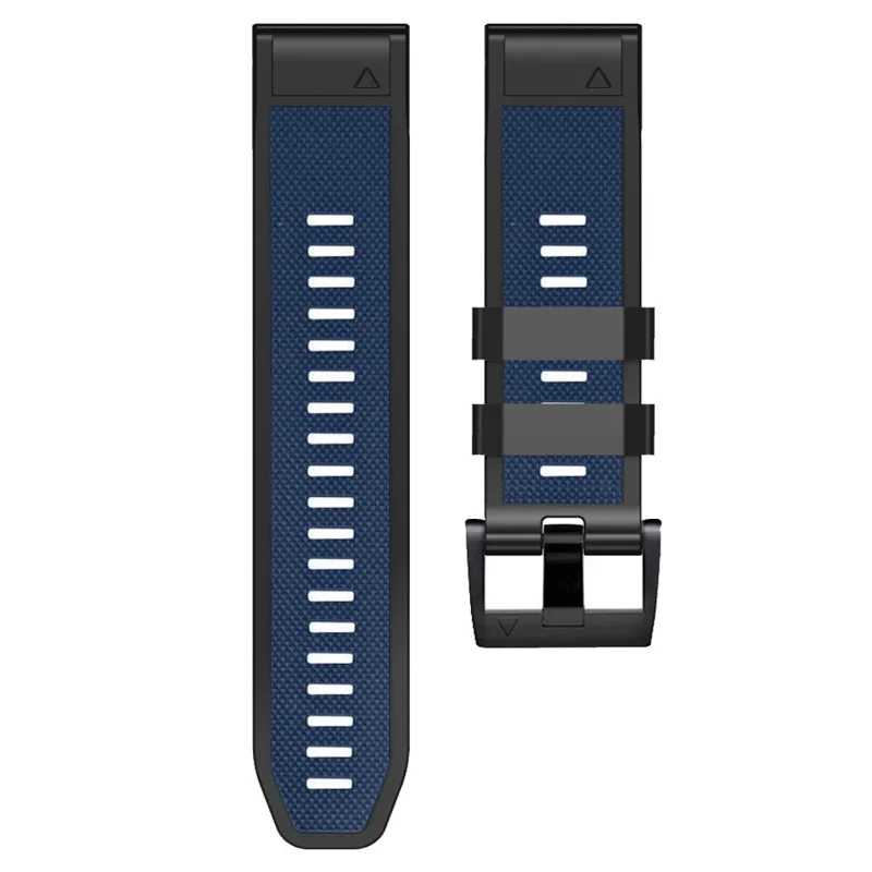 For Garmin Fenix 7 / Forerunner 965 / 955 / 945 / 935 Armband Diamond Texture Silicone Dual-Color Watch Strap - Dark Blue + Black