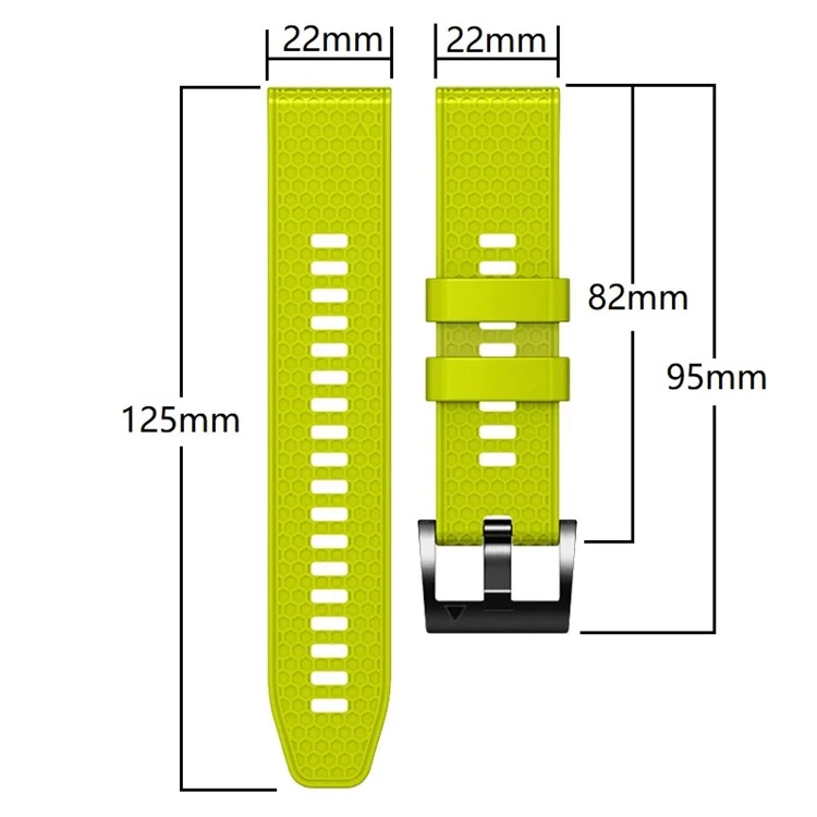 Dot Texture Watch Band for Garmin Fenix 7 / Forerunner 965 / 955 / 945 / 935 , Soft Silicone Dual-color Wrist Strap - Lime+Black