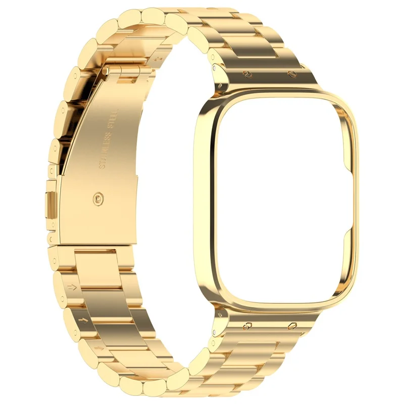 Pour Xiaomi Redmi Watch 3 Lite / Watch 3 Active Watch Band 3 Perles Bracelet Métallique avec Boîtier de Montre - Or