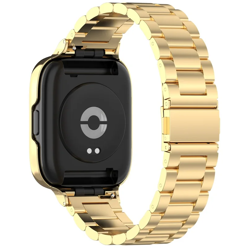 Pour Xiaomi Redmi Watch 3 Lite / Watch 3 Active Watch Band 3 Perles Bracelet Métallique avec Boîtier de Montre - Or