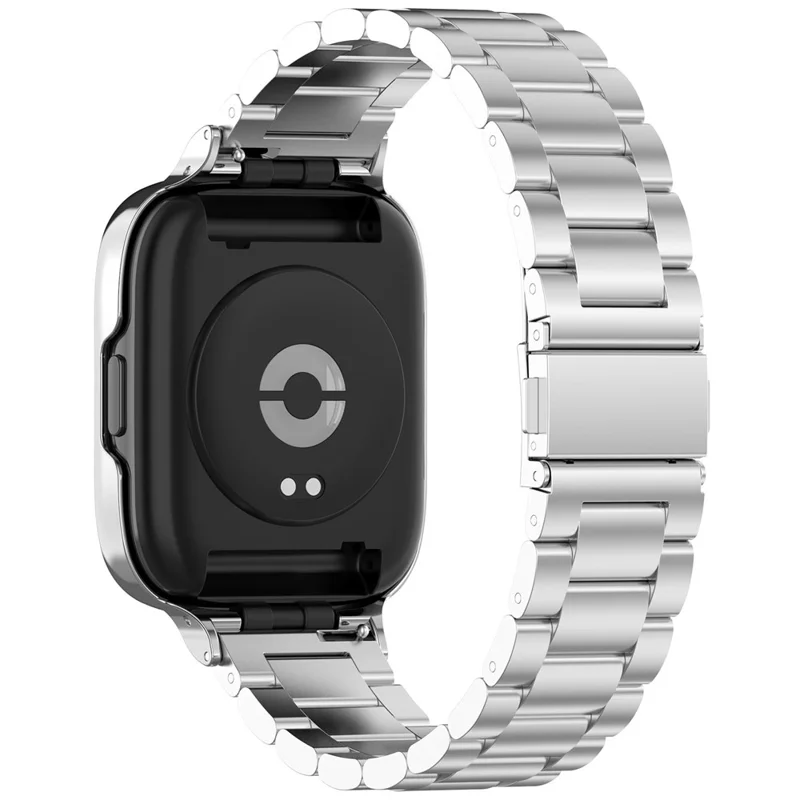 For Xiaomi Redmi Watch 3 Lite / Watch 3 Active Watch Band 3 Beads Metal Wrist Strap with Watch Case - Silver