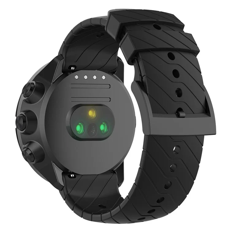 Twill Texture Silicone Band for Suunto Vertical / 9 Peak Pro / 5 Peak, Correa de reloj de 22 mm - Negro