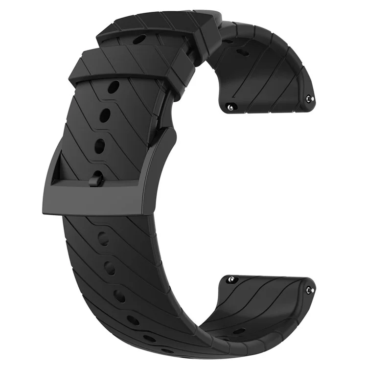 Twill Texture Silicone Band for Suunto Vertical / 9 Peak Pro / 5 Peak, Correa de reloj de 22 mm - Negro