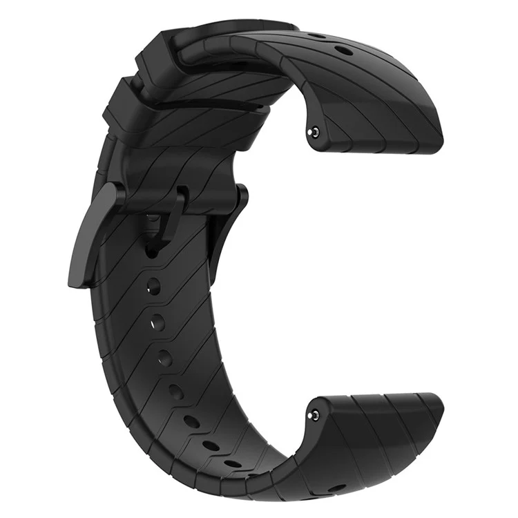 Twill Texture Silicone Band for Suunto Vertical / 9 Peak Pro / 5 Peak, Correa de reloj de 22 mm - Negro