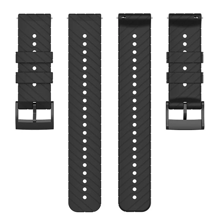 Twill Texture Silicone Band for Suunto Vertical / 9 Peak Pro / 5 Peak, Correa de reloj de 22 mm - Negro