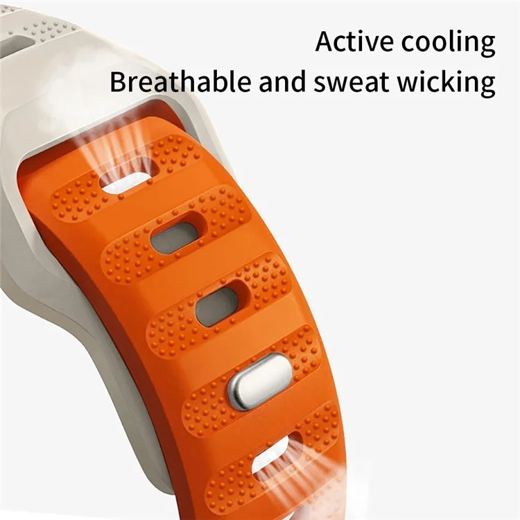 Correa de reloj de silicona para Garmin Forerunner 265 / 255 / Vivoactive 4 / Venu 2, correa de muñeca con textura de puntos de 22 mm - Starlight+Orange