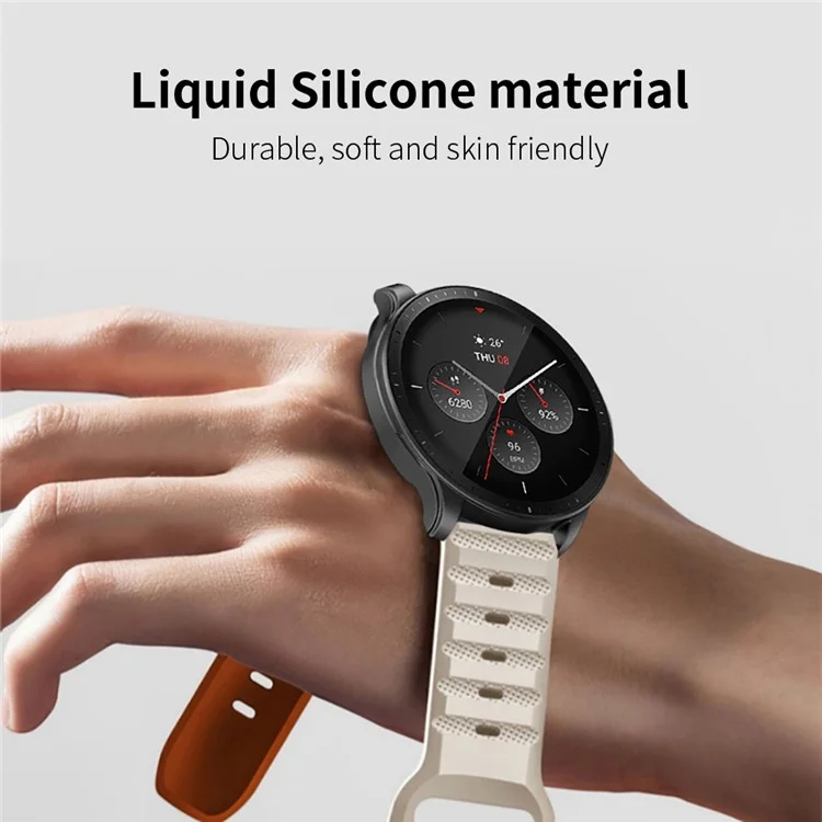 Correa de reloj de silicona para Garmin Forerunner 265 / 255 / Vivoactive 4 / Venu 2, correa de muñeca con textura de puntos de 22 mm - Starlight+Orange