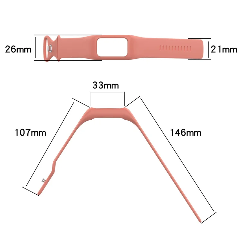 Sport Band for Fitbit Charge 5 / 4 / 3 , Soft Silicone Wristband Replacement Strap with Case - Official Pink