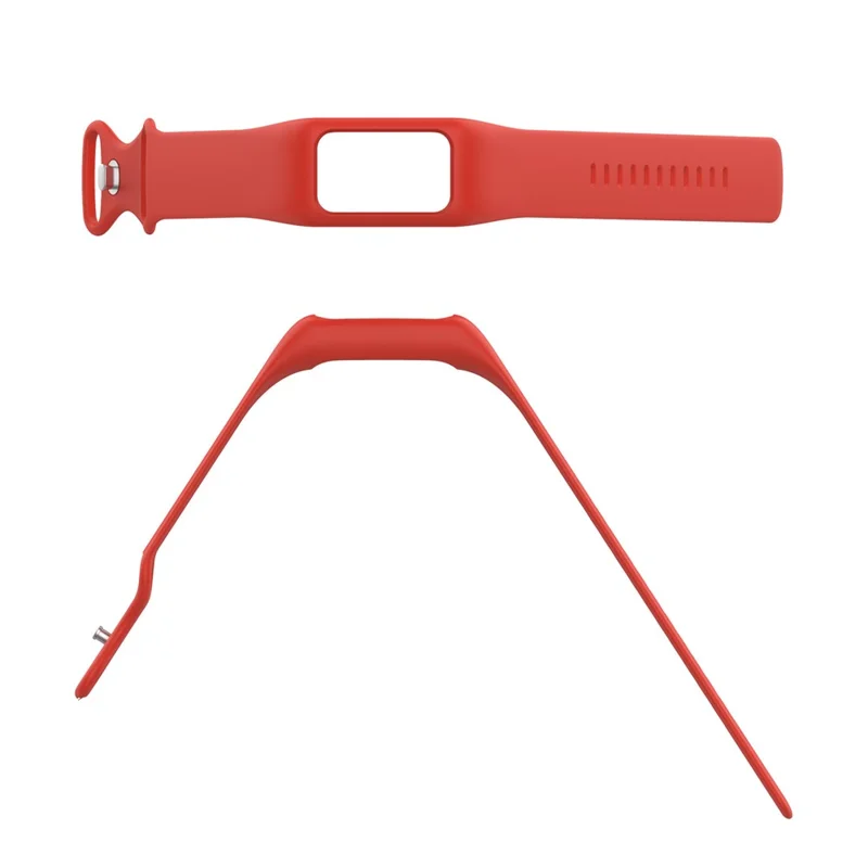 Sport Band for Fitbit Charge 5 / 4 / 3 , Soft Silicone Wristband Replacement Strap with Case - Red