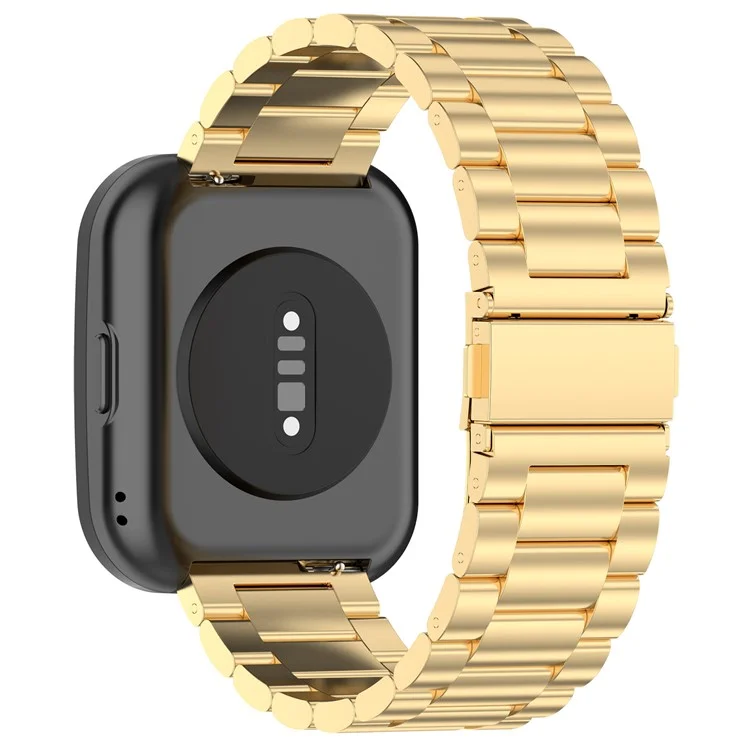 For Huami Amazfit Bip 5 / GTR 4 / GTR 3 / GTR 2 Stainless Steel Watch Strap Replacement 22mm Watch Band with Classic Buckle - Gold