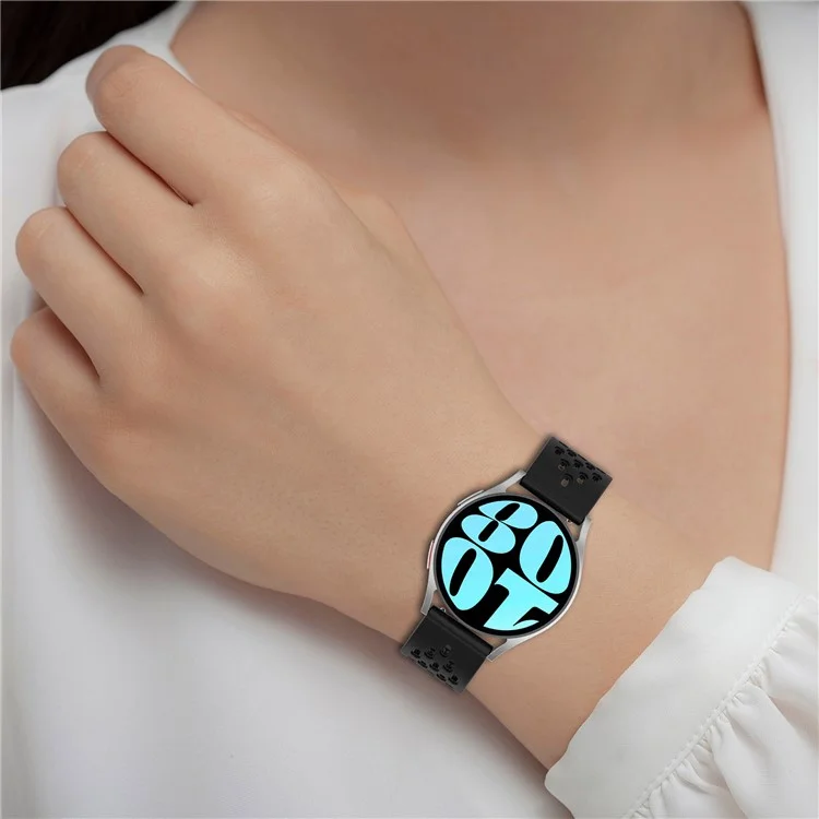 Silicone Watch Band for Samsung Galaxy Watch3 45mm / Huawei Watch GT 5 Pro 46mm / GT 5 46mm / GT 5 Pro 46mm 22mm Replacement Straps - Black