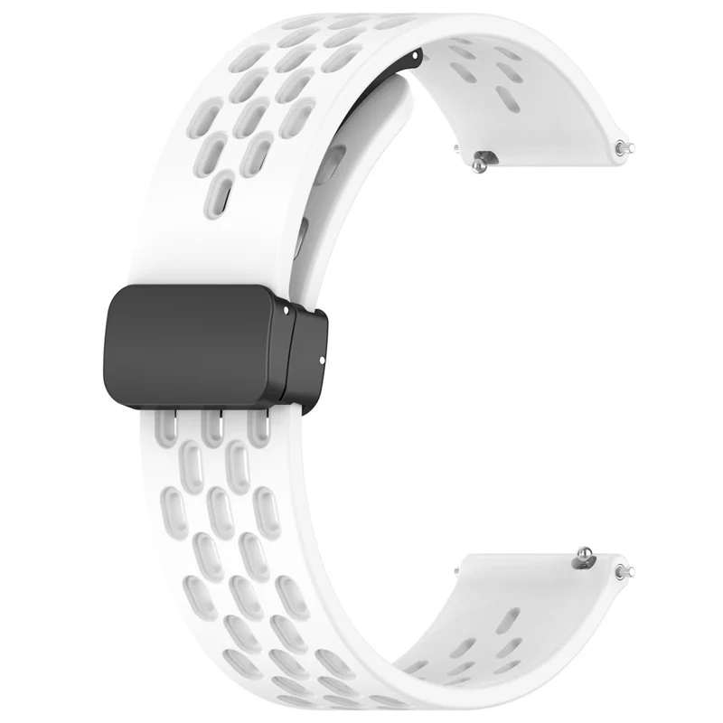 Siliconen horlogeband voor Samsung Galaxy Watch3 45mm / Huawei Watch GT 5 Pro 46mm / GT 5 46mm / GT 5 Pro 46mm 22mm vervangingsbanden - Wit