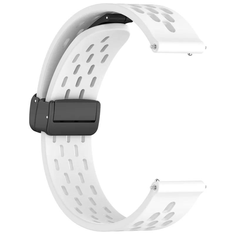 Siliconen horlogeband voor Samsung Galaxy Watch3 45mm / Huawei Watch GT 5 Pro 46mm / GT 5 46mm / GT 5 Pro 46mm 22mm vervangingsbanden - Wit