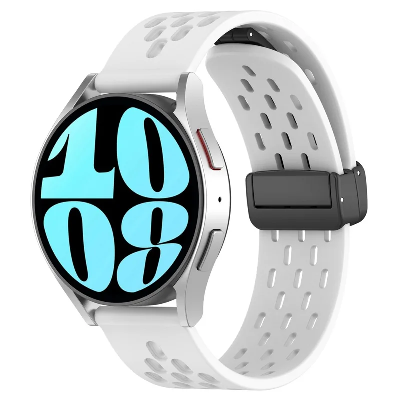 Siliconen horlogeband voor Samsung Galaxy Watch3 45mm / Huawei Watch GT 5 Pro 46mm / GT 5 46mm / GT 5 Pro 46mm 22mm vervangingsbanden - Wit