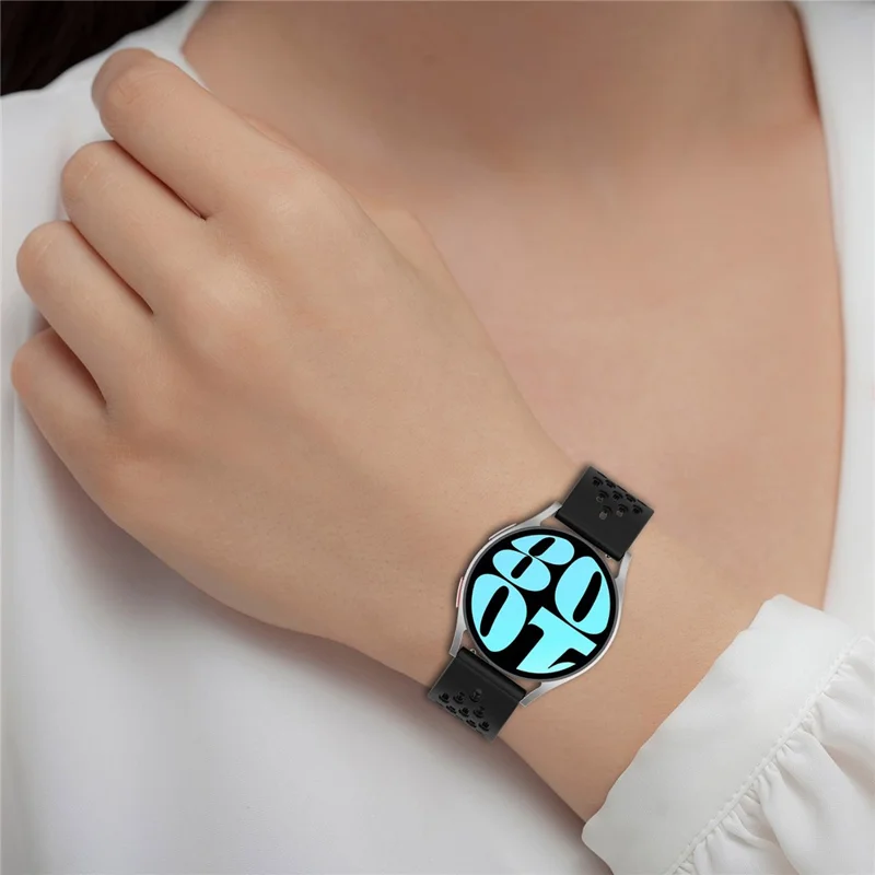Siliconen horlogeband voor Samsung Galaxy Watch3 45mm / Huawei Watch GT 5 Pro 46mm / GT 5 46mm / GT 5 Pro 46mm 22mm vervangingsbanden - Wit