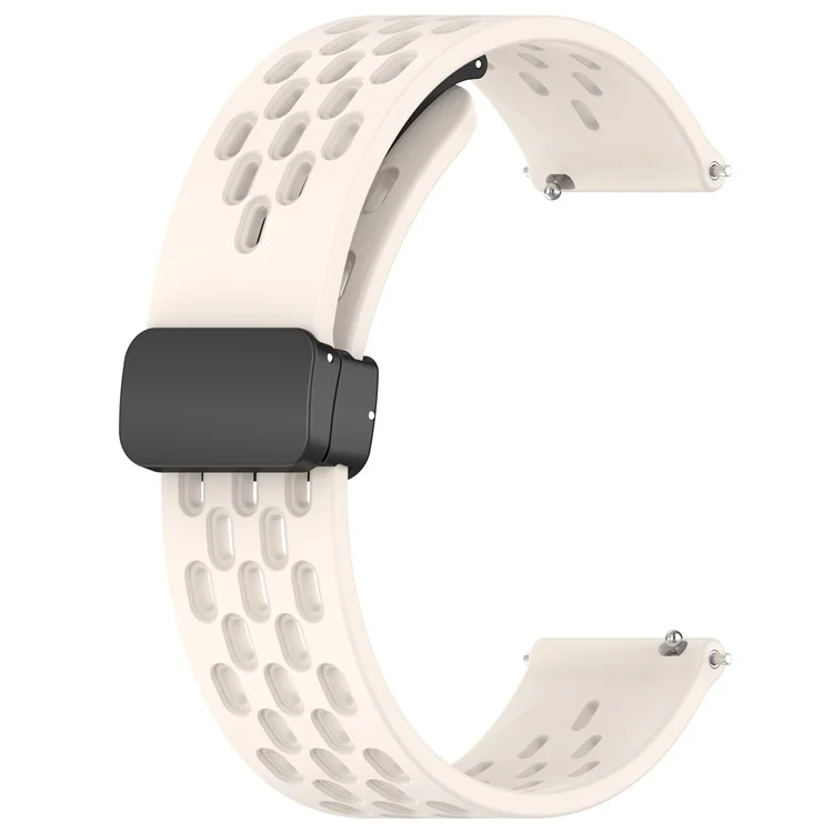 Silicone Watch Band for Samsung Galaxy Watch3 45mm / Huawei Watch GT 5 Pro 46mm 22mm Replacement Straps - Starlight