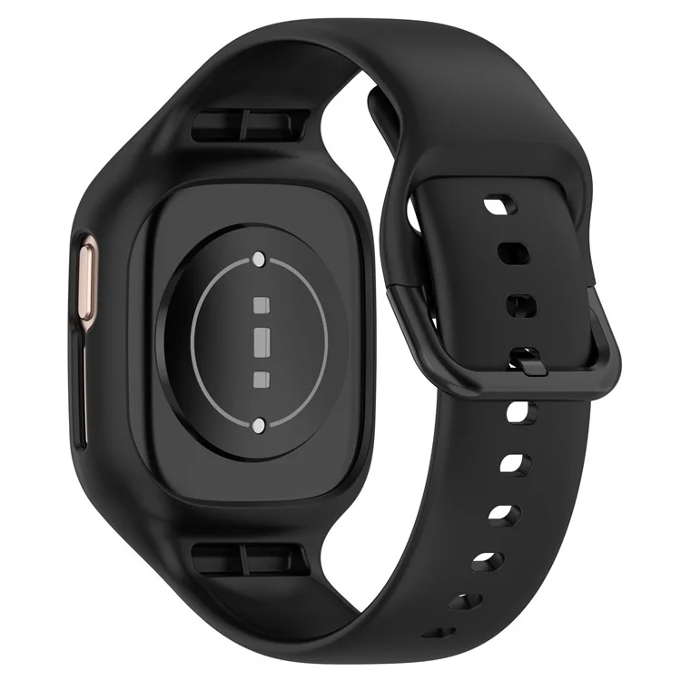 For Honor Watch 4 TMA-L19 Integrated Silicone Strap Watch Case Replacement Wrist Band - Black