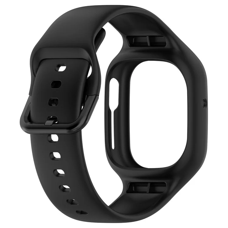 For Honor Watch 4 TMA-L19 Integrated Silicone Strap Watch Case Replacement Wrist Band - Black