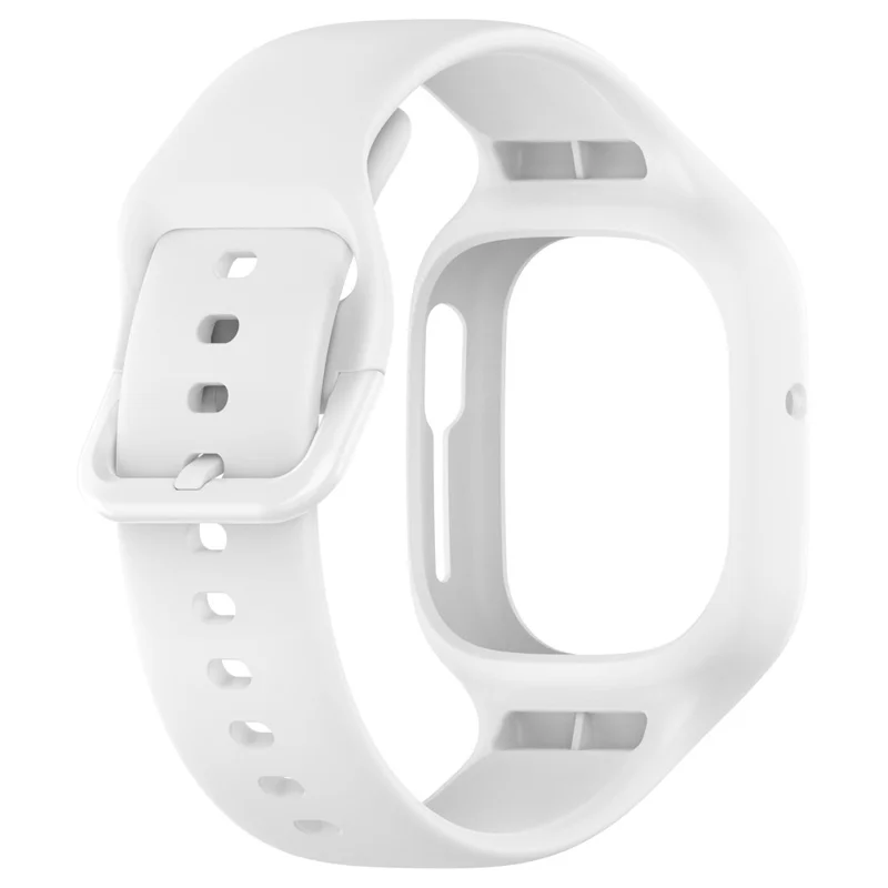 For Honor Watch 4 TMA-L19 Integrated Silicone Strap Watch Case Replacement Wrist Band - White