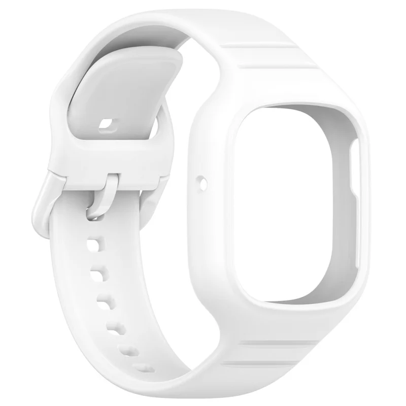 For Honor Watch 4 TMA-L19 Integrated Silicone Strap Watch Case Replacement Wrist Band - White