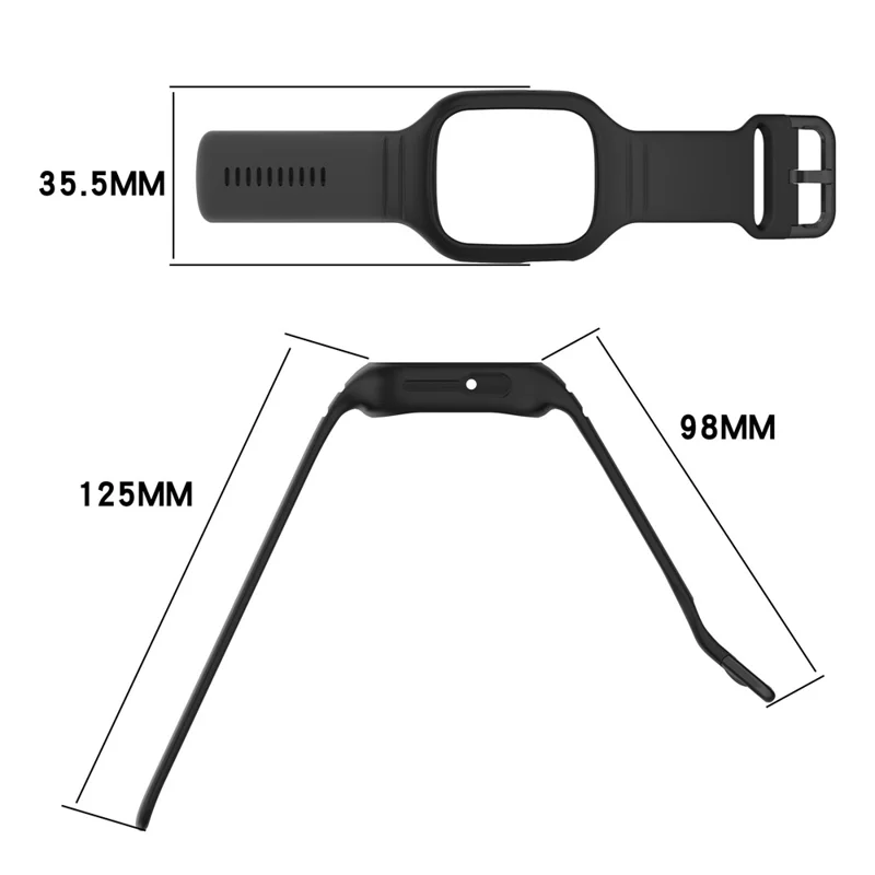 For Honor Watch 4 TMA-L19 Integrated Silicone Strap Watch Case Replacement Wrist Band - White