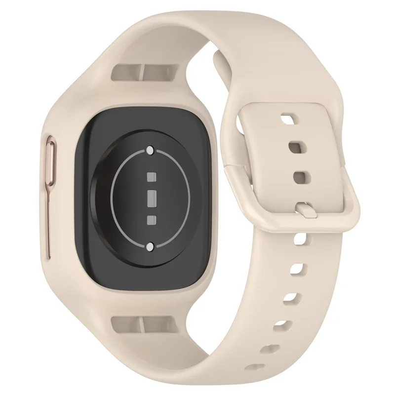 For Honor Watch 4 TMA-L19 Integrated Silicone Strap Watch Case Replacement Wrist Band - Ivory White