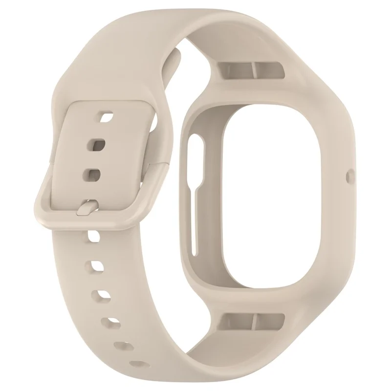For Honor Watch 4 TMA-L19 Integrated Silicone Strap Watch Case Replacement Wrist Band - Ivory White