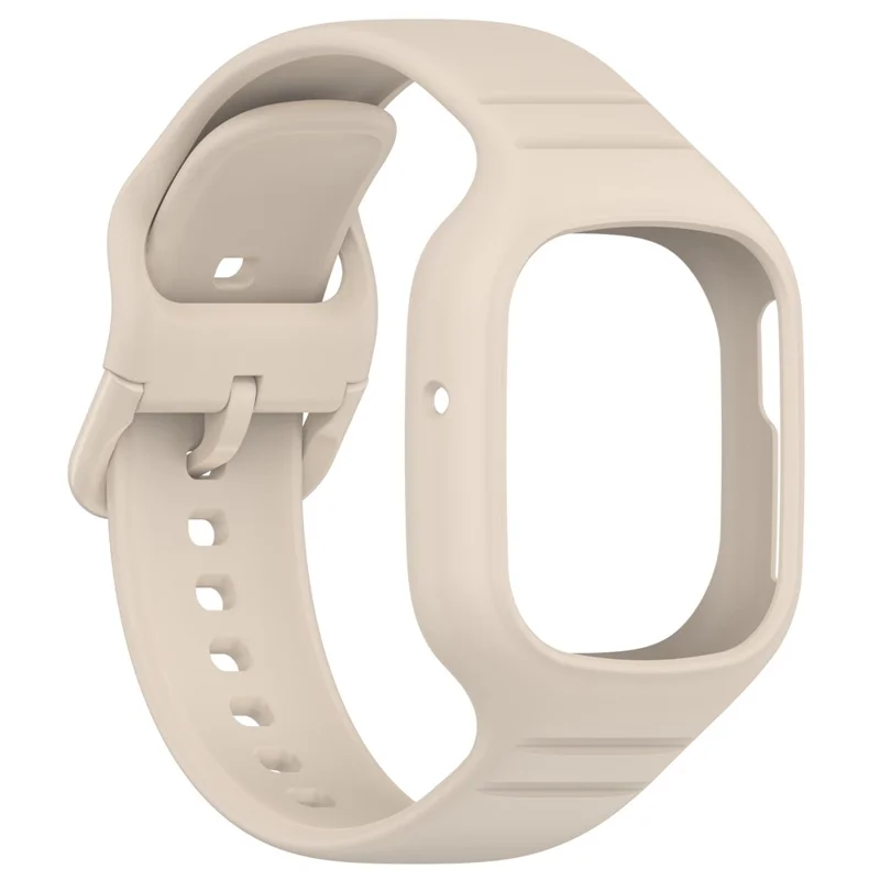 For Honor Watch 4 TMA-L19 Integrated Silicone Strap Watch Case Replacement Wrist Band - Ivory White