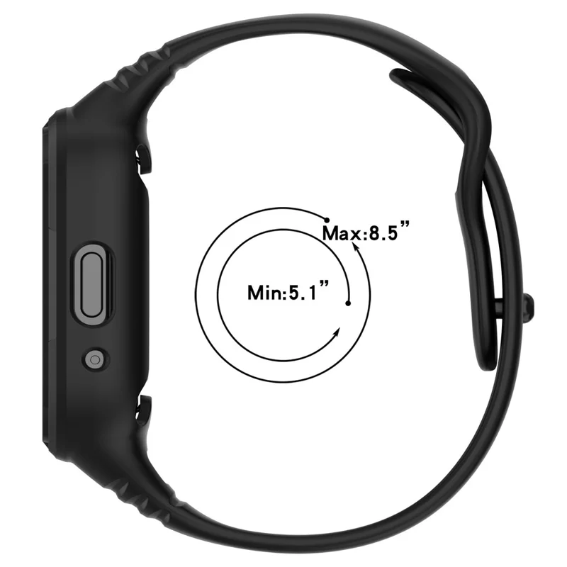 Banda de reloj de silicona para Xiaomi Redmi Watch 3 Active / Redmi Watch 3 Lite, Correa de muñeca con funda protectora - Rosa pálido