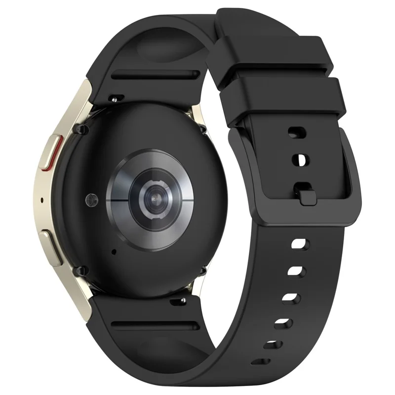 Pour Samsung Galaxy Watch FE 40mm / Watch6 40mm / 44mm / Watch6 Classic 43mm / 47mm Bracelet de montre en silicone avec boucle colorée - Noir