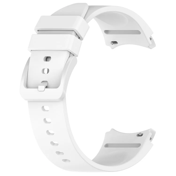 Для Samsung Galaxy Watch FE 40 мм / Watch6 40 мм / 44 мм / Watch6 Classic 43 мм / 47 мм Силиконовый ремень для часов с цветным сиденьем - Белый