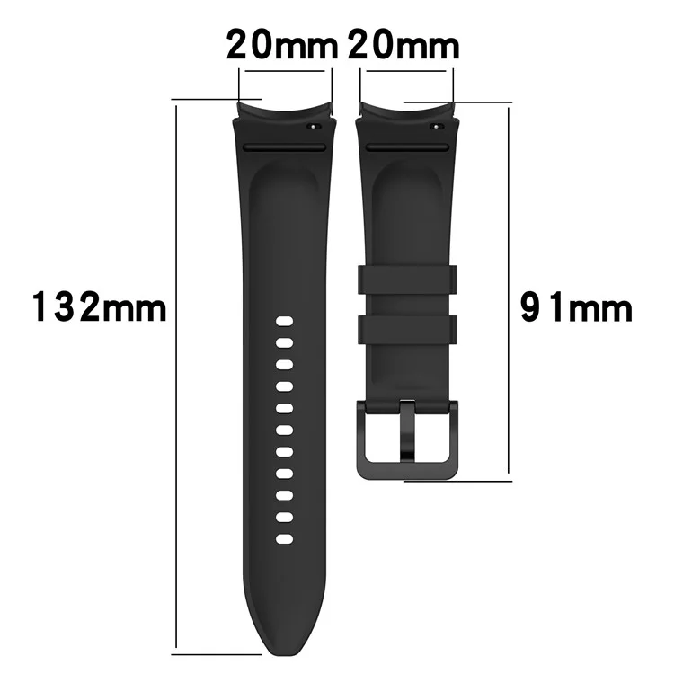 Для Samsung Galaxy Watch FE 40 мм / Watch6 40 мм / 44 мм / Watch6 Classic 43 мм / 47 мм Силиконовый ремень для часов с цветным сиденьем - Белый