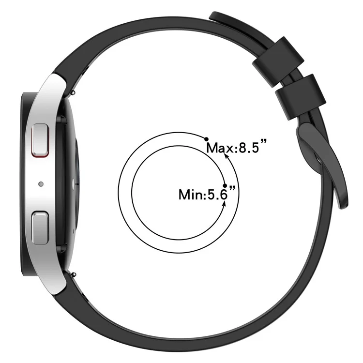 Для Samsung Galaxy Watch FE 40 мм / Watch6 40 мм / 44 мм / Watch6 Classic 43 мм / 47 мм Силиконовый ремень для часов с цветным сиденьем - Белый
