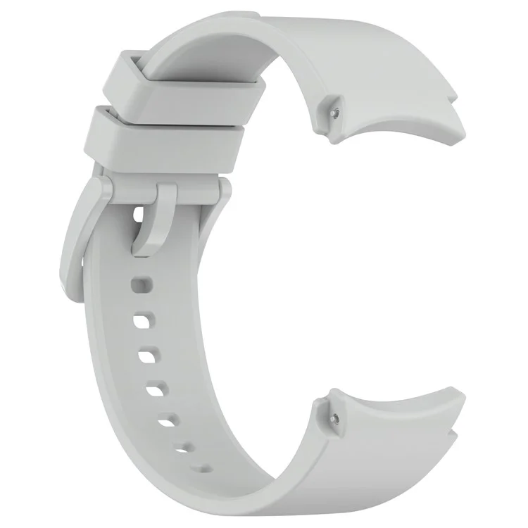 Para Samsung Galaxy Watch FE 40mm / Watch6 40mm / 44mm / Watch6 Classic 43mm / 47mm Pulseira de Relógio de Silicone com Fivela Colorida - Cinza Claro