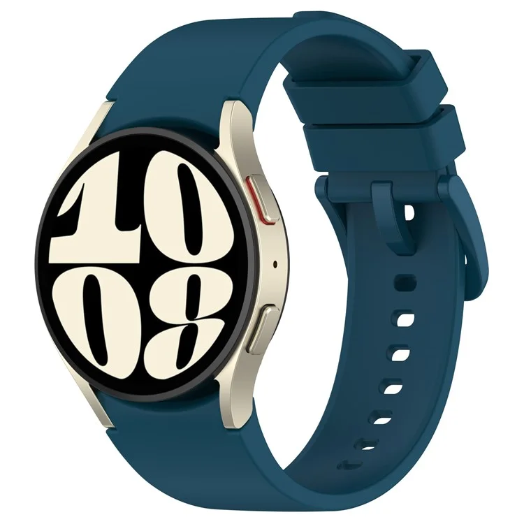 Для Samsung Galaxy Watch FE 40 мм / Watch6 40 мм / 44 мм / Watch6 Classic 43 мм / 47 мм Силиконовый ремешок для часов со Цветная пряжка - темно-синий