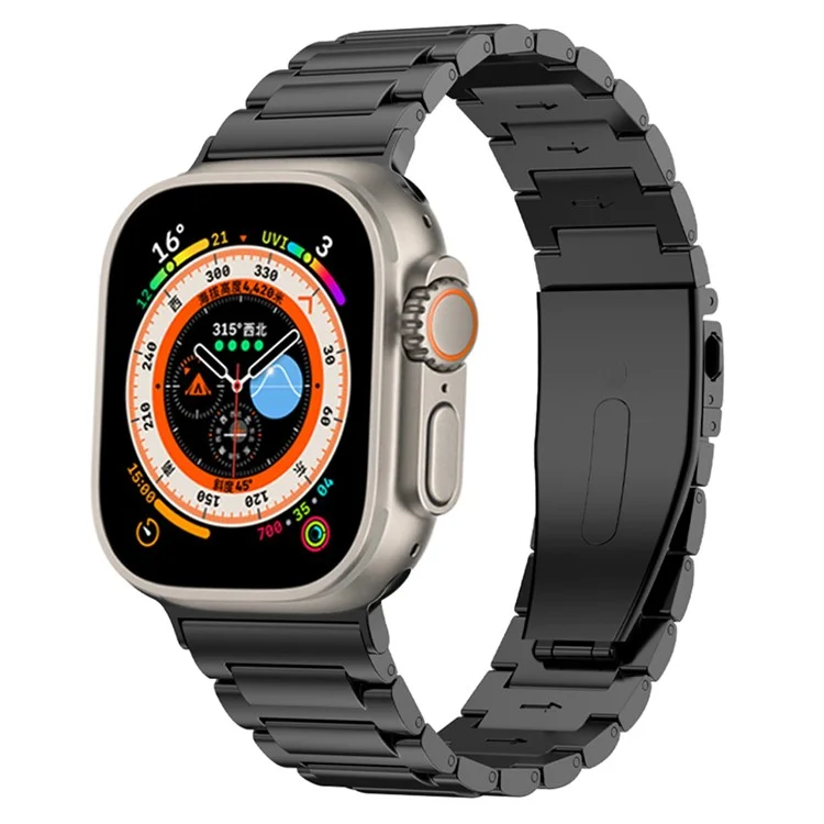 Watch Strap for Apple Watch Series 10 42mm / 9 8 7 41mm / SE (2023) SE (2022) SE 6 5 4 40mm / 3 2 1 38mm Titanium Alloy Smart Bracelet Watch Strap - Black