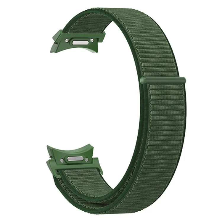 For Samsung Galaxy Watch FE 40mm / Watch6 / Watch6 Classic / Watch 5 / Watch 5 Pro Nylon Watch Strap Breathable Smart Watch Band - Army Green