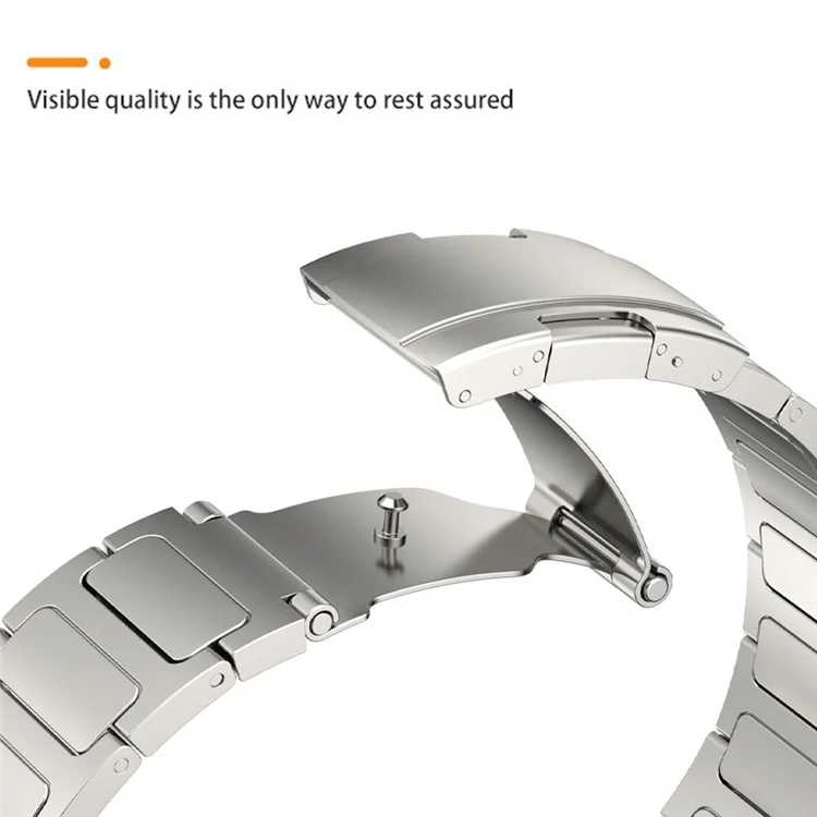 Watch Strap for Apple Watch Series 10 42mm / 9 8 7 41mm / SE (2023) SE (2022) SE 6 5 4 40mm / 3 2 1 38mm Titanium Alloy Smart Watch Strap - Titanium Color
