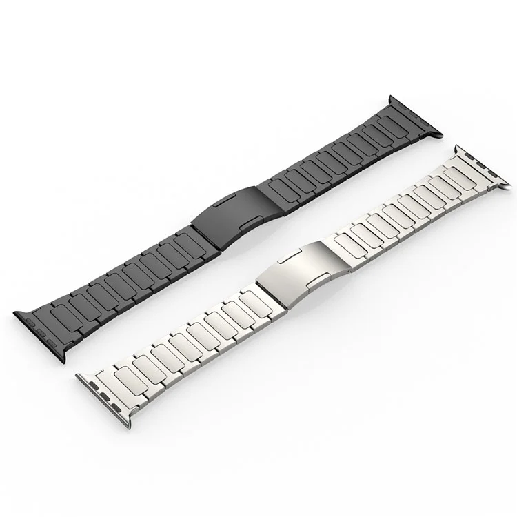 For Apple Watch Series 10 46mm / Ultra 2 Ultra 49mm /  Series 9 8 7 45mm / 6 5 4 SE (2023) SE (2022) SE 44mm / 3 2 1 42mm Titanium Alloy Watch Strap - Titanium Color