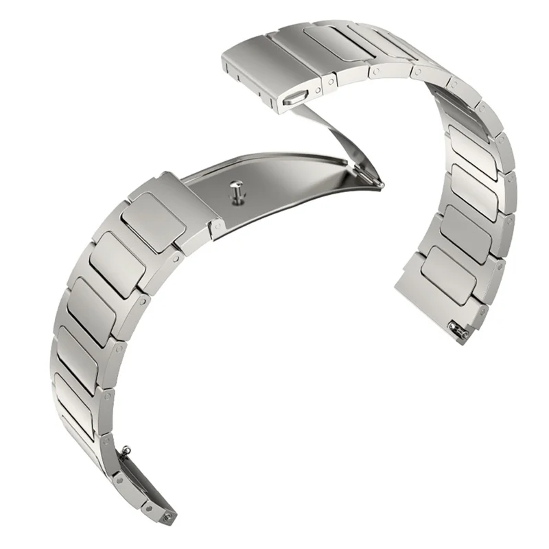 Titanium Alloy Watch Band for Huawei Watch 4 / Watch 4 Pro , Flat Buckle 22mm Width Watch Strap - Silver