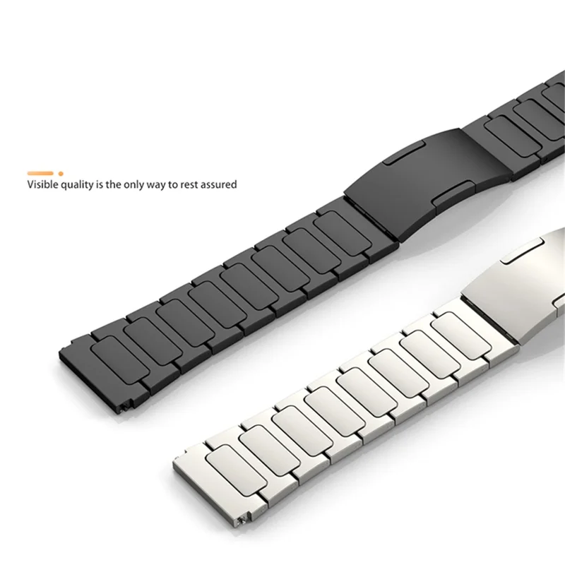 22mm Watch Band for Huawei Watch 4 / Watch 4 Pro , Titanium Alloy Metal Strap Replacement - Black