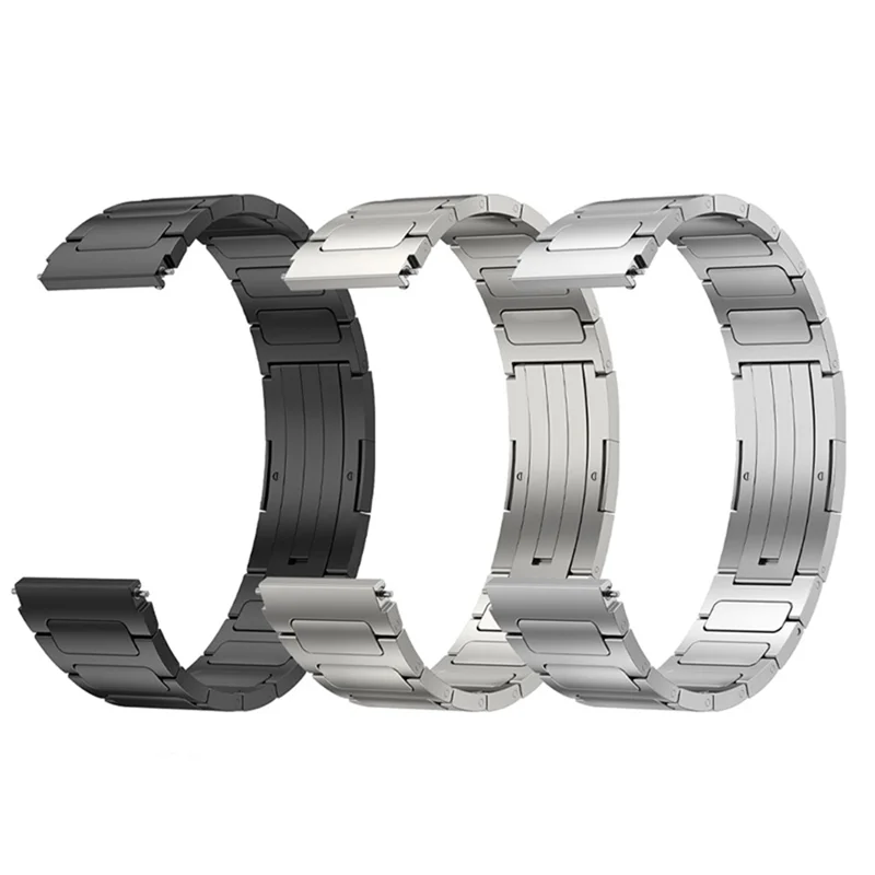 22mm Watch Band for Huawei Watch 4 / Watch 4 Pro , Titanium Alloy Metal Strap Replacement - Black