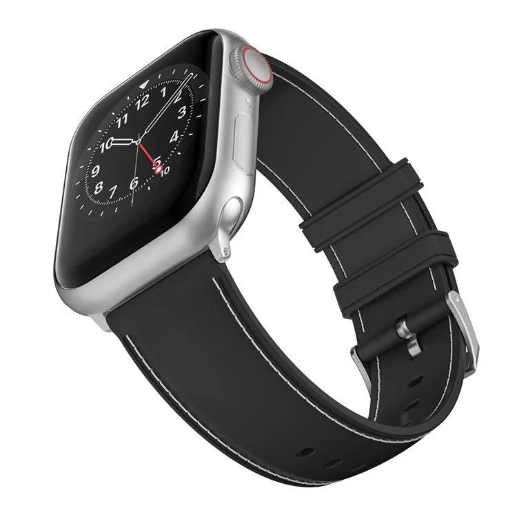 Correa para reloj AW de 22 mm para Apple Watch Series 10 de 42 mm / 9 8 7 de 41 mm / SE (2023) SE (2022) SE 6 5 4 de 40 mm / 3 2 1 de 38 mm Costura de TPU - Negro