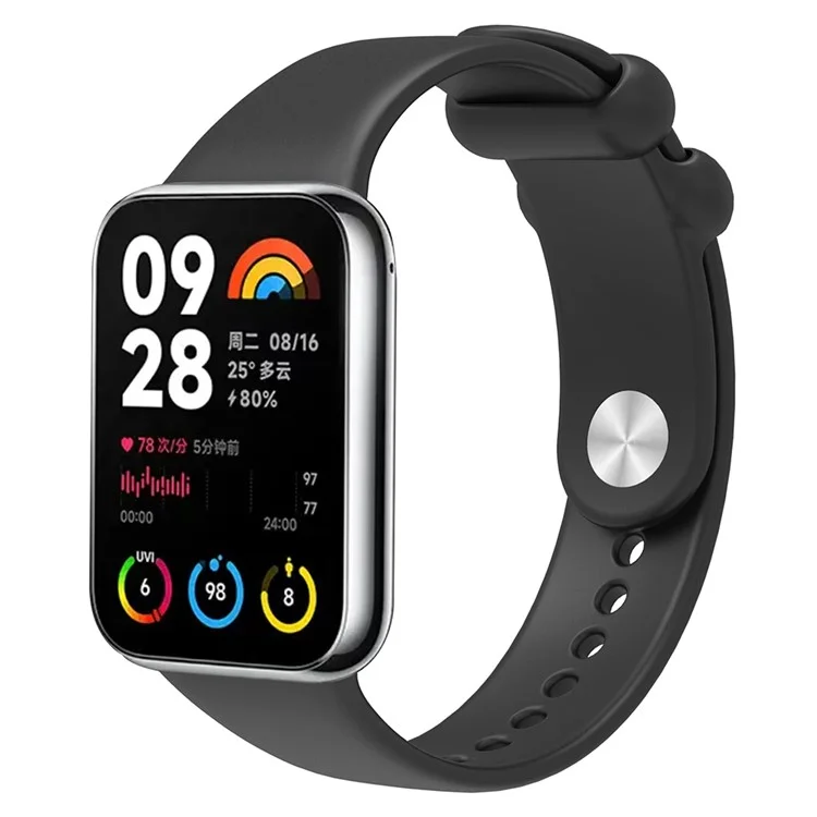 Para Xiaomi Smart Band 8 Pro / Redmi Watch 4 Pulseira de Relógio Silicone Pulseira de Substituição - Preto