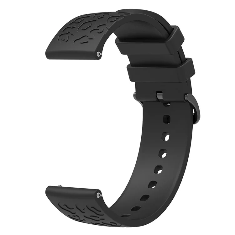 Pour Samsung Gear S2 Classic / GarminMove Style / Huawei Watch GT 2 42mm Bracelet Silicone 20mm Gravure Laser - Noir