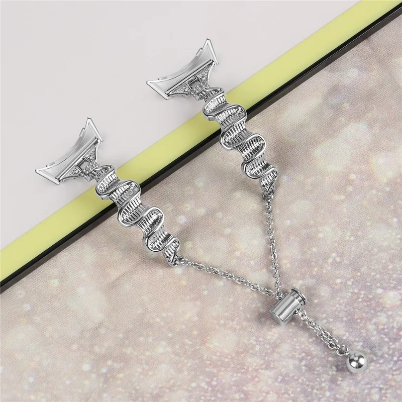 Watch Band for Google Pixel Watch 3 41mm / Watch 2 / Pixel Watch 20mm Replacement Watch Bracelet Rhinestone Decor Stainless Steel Strap - Silver